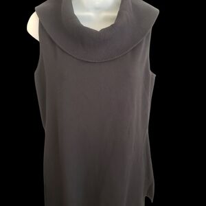 Talbots Black Sleeveless Tunic Top